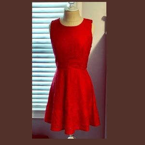 Delia*s Party Red Lace A-line skirt dress